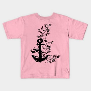 Anchor flowers vintage Kids T-Shirt